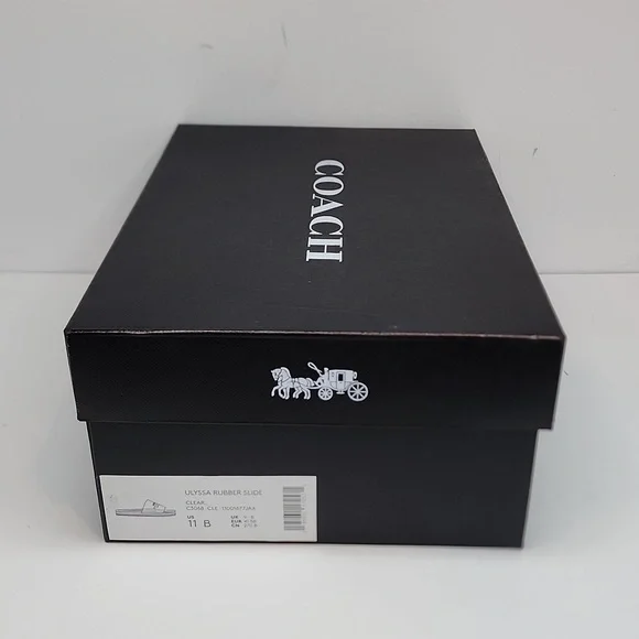 COACH ULYSSA RUBBER SLIDE/SHOES, THE SIZE 11B, THE COLOR IS "CLEAR", 100% RUBBER - Picture 12 of 13